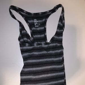 Striped cross back tank
